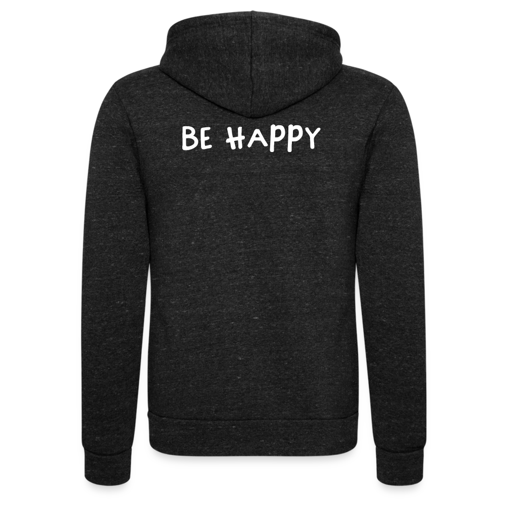 Be Happy - Unisex Tri-Blend Kapuzenjacke - Anthrazit