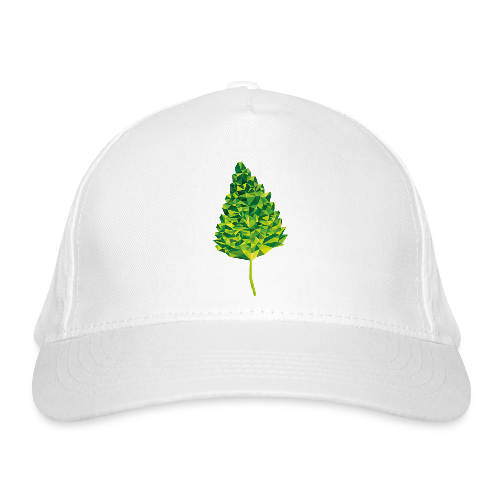 Das Blatt - Bio-Baseballkappe - weiß