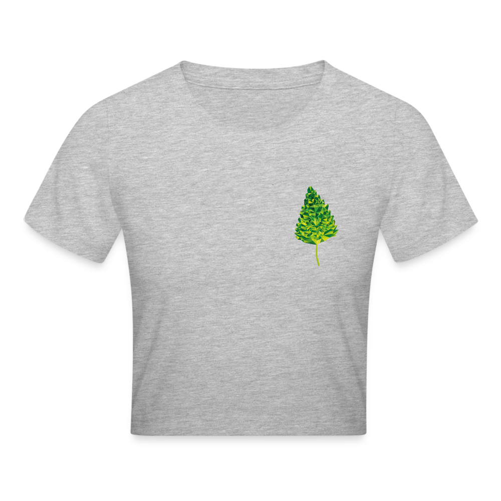 Das Blatt - Crop T-Shirt - Grau meliert