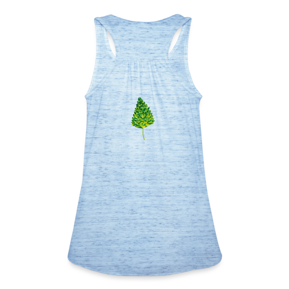 Das Blatt - Federleichtes Frauen Tank Top - Blau meliert