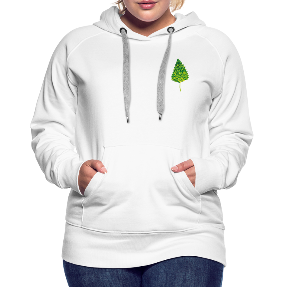 Das Blatt - Frauen Hoodie - weiß