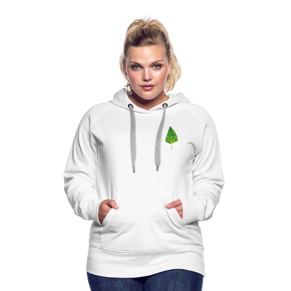 Das Blatt - Frauen Hoodie - weiß
