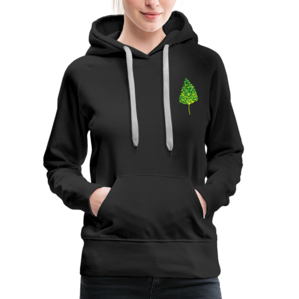 Das Blatt - Frauen Hoodie - Schwarz