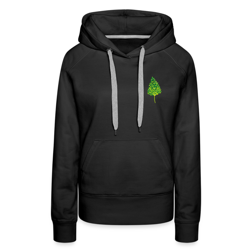 Das Blatt - Frauen Hoodie - Schwarz