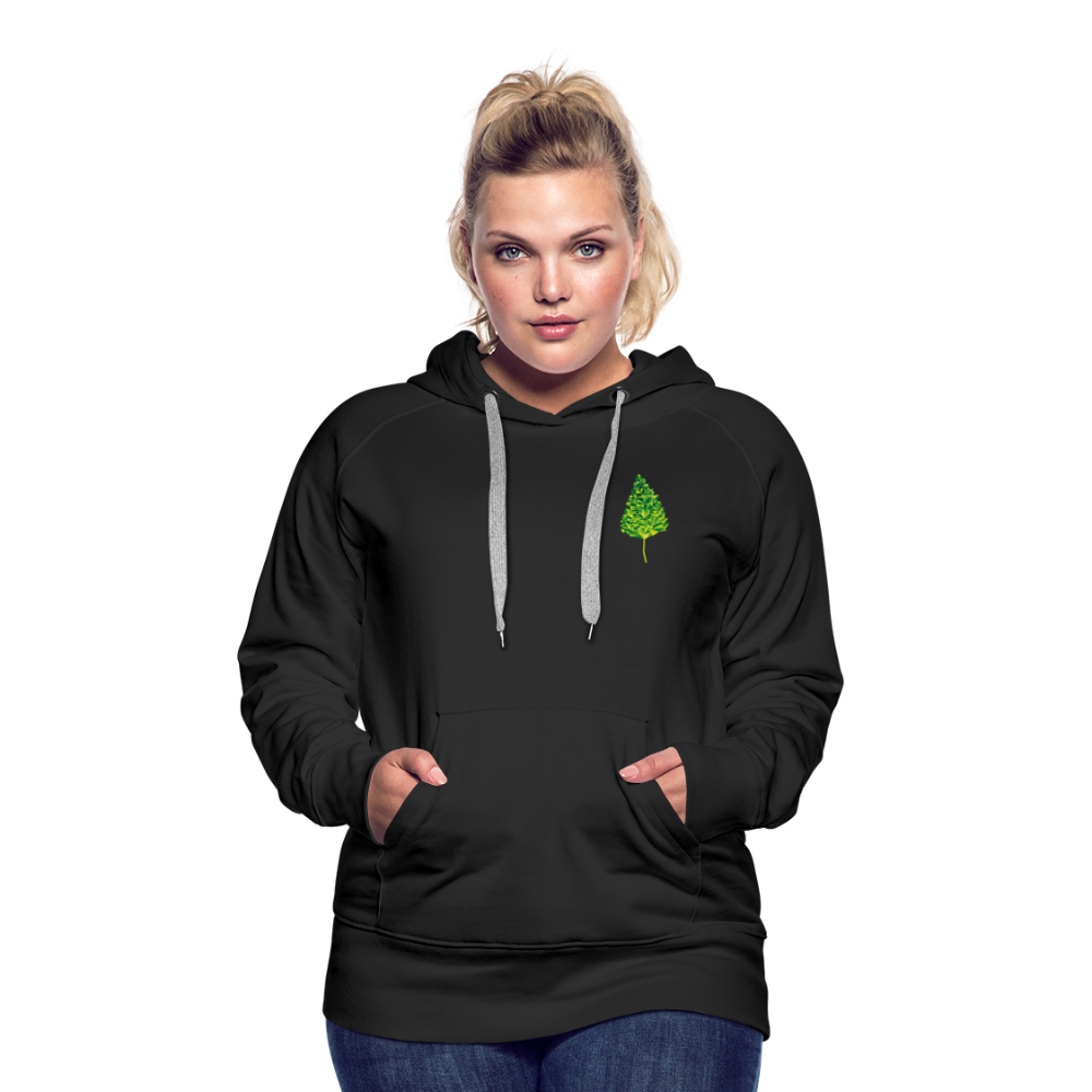 Das Blatt - Frauen Hoodie - Schwarz