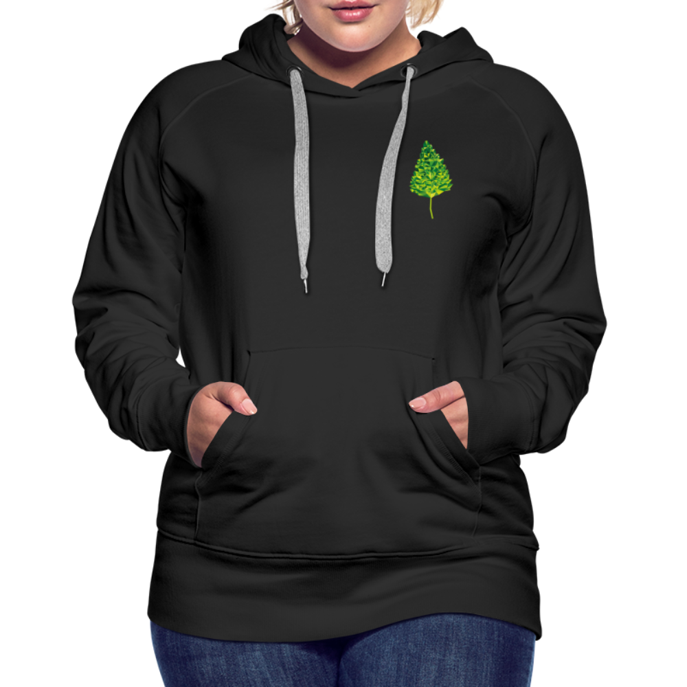 Das Blatt - Frauen Hoodie - Schwarz