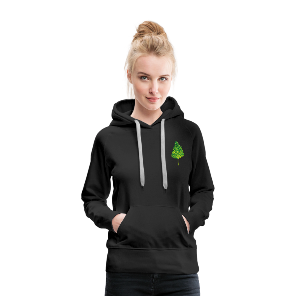 Das Blatt - Frauen Hoodie - Schwarz