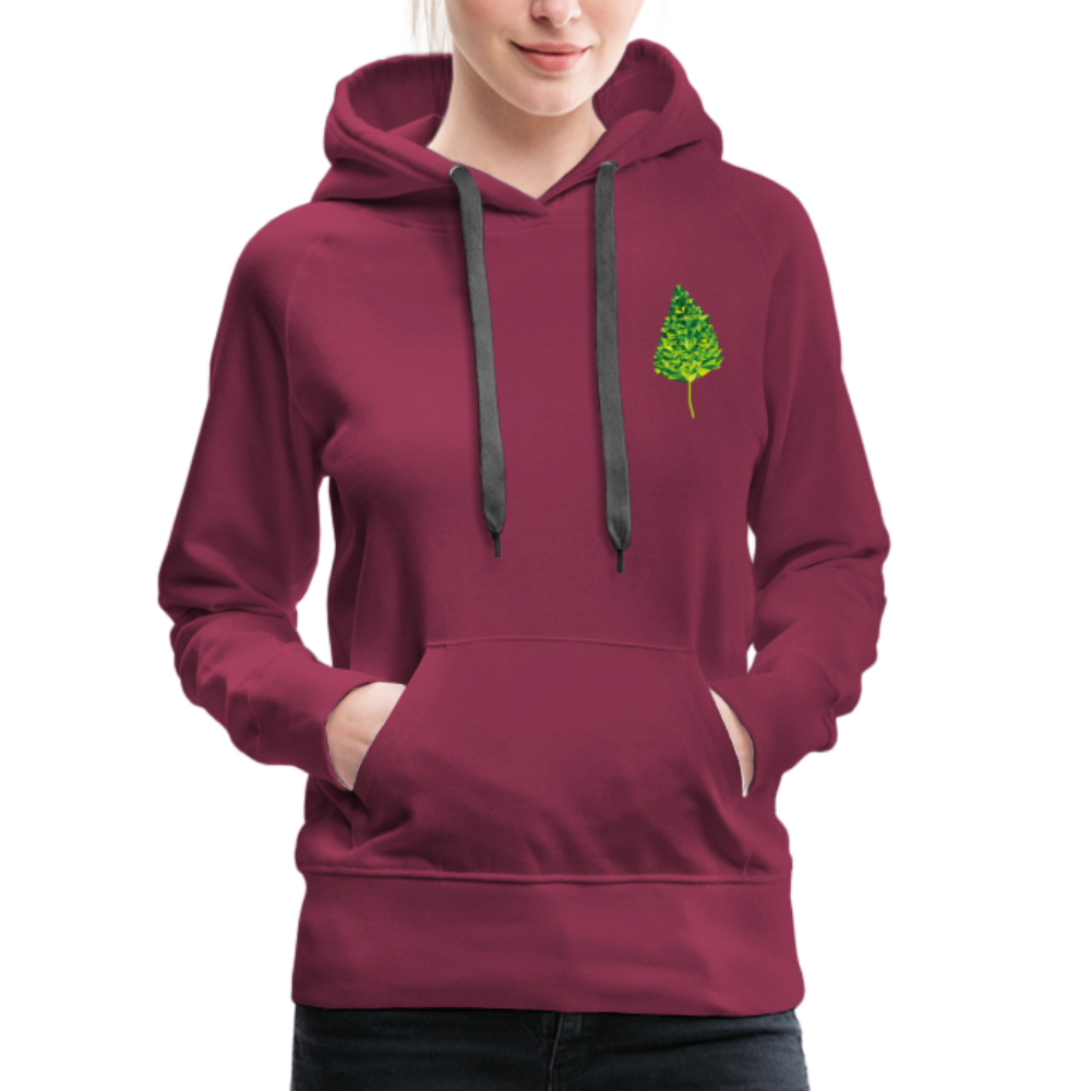 Das Blatt - Frauen Hoodie - Bordeaux