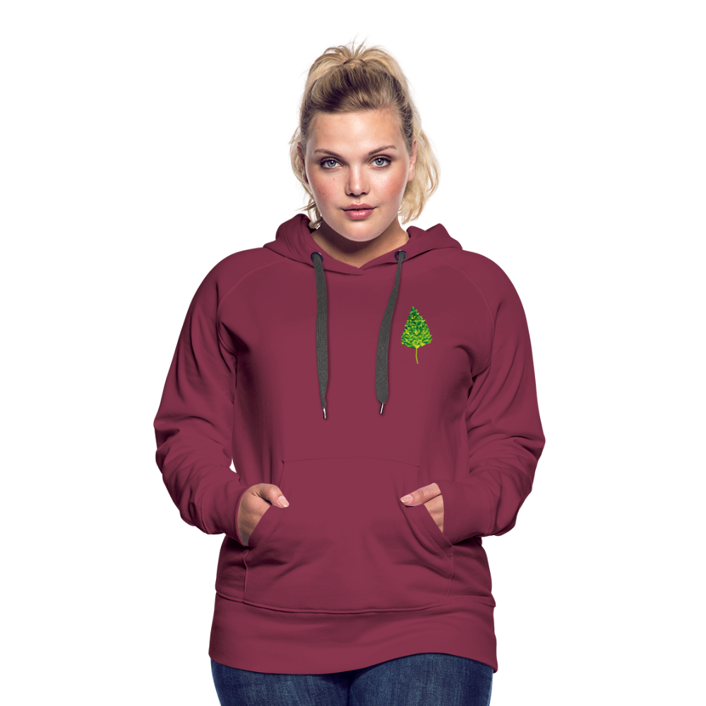 Das Blatt - Frauen Hoodie - Bordeaux