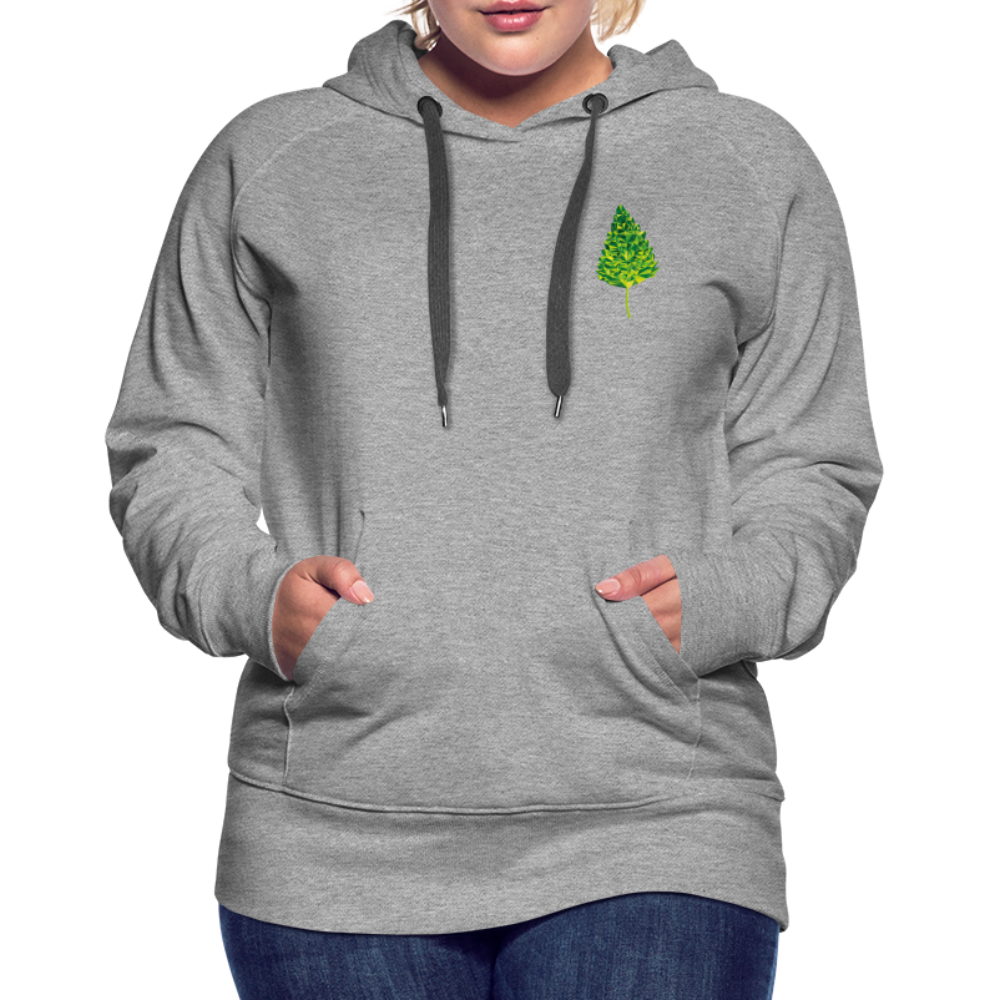 Das Blatt - Frauen Hoodie - Grau meliert
