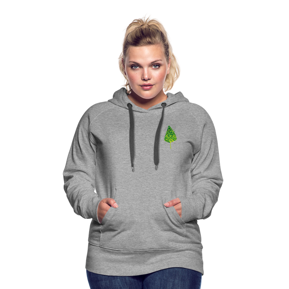 Das Blatt - Frauen Hoodie - Grau meliert