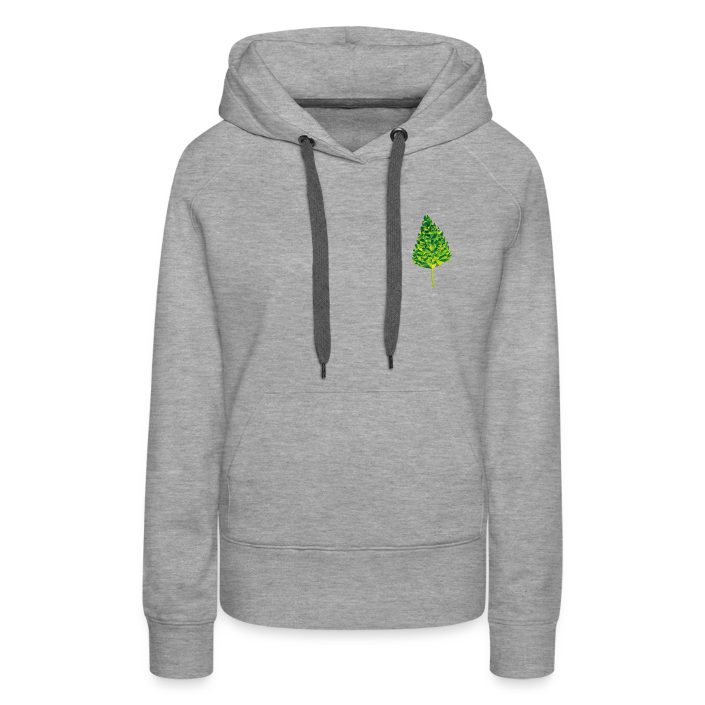 Das Blatt - Frauen Hoodie - Grau meliert