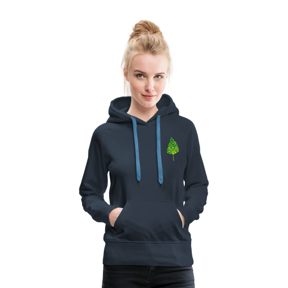 Das Blatt - Frauen Hoodie - Navy