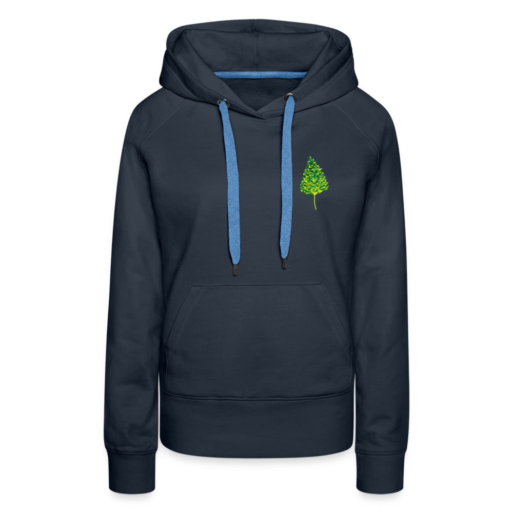 Das Blatt - Frauen Hoodie - Navy