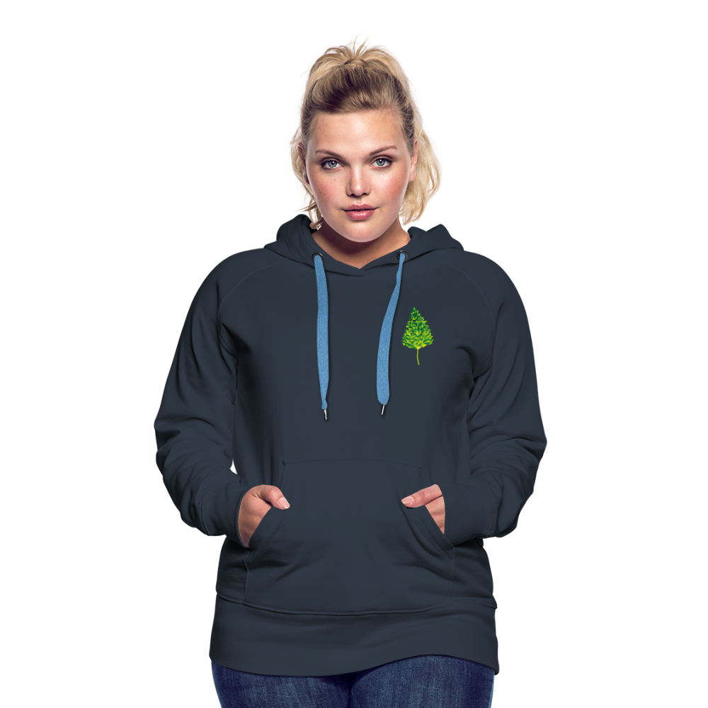 Das Blatt - Frauen Hoodie - Navy