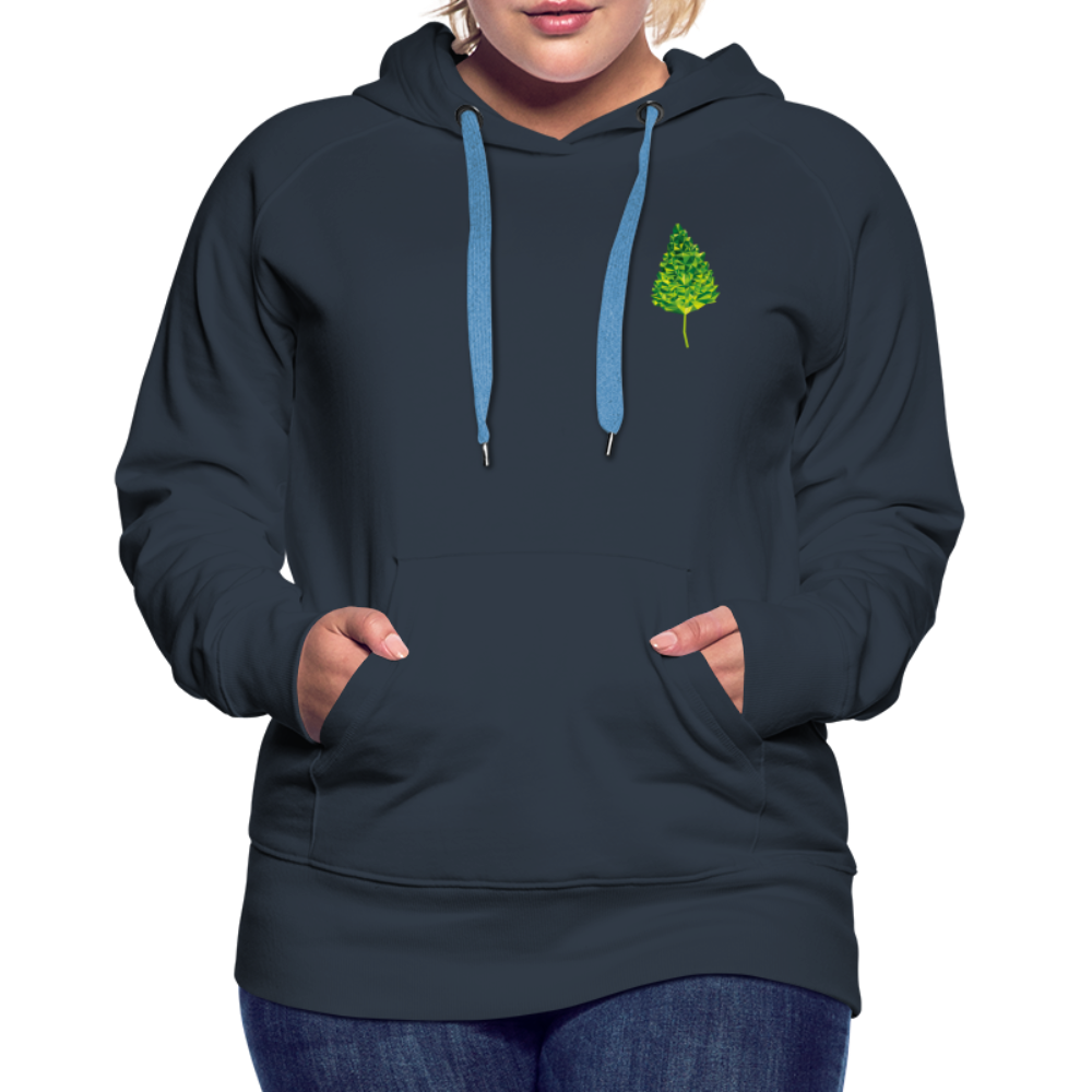 Das Blatt - Frauen Hoodie - Navy