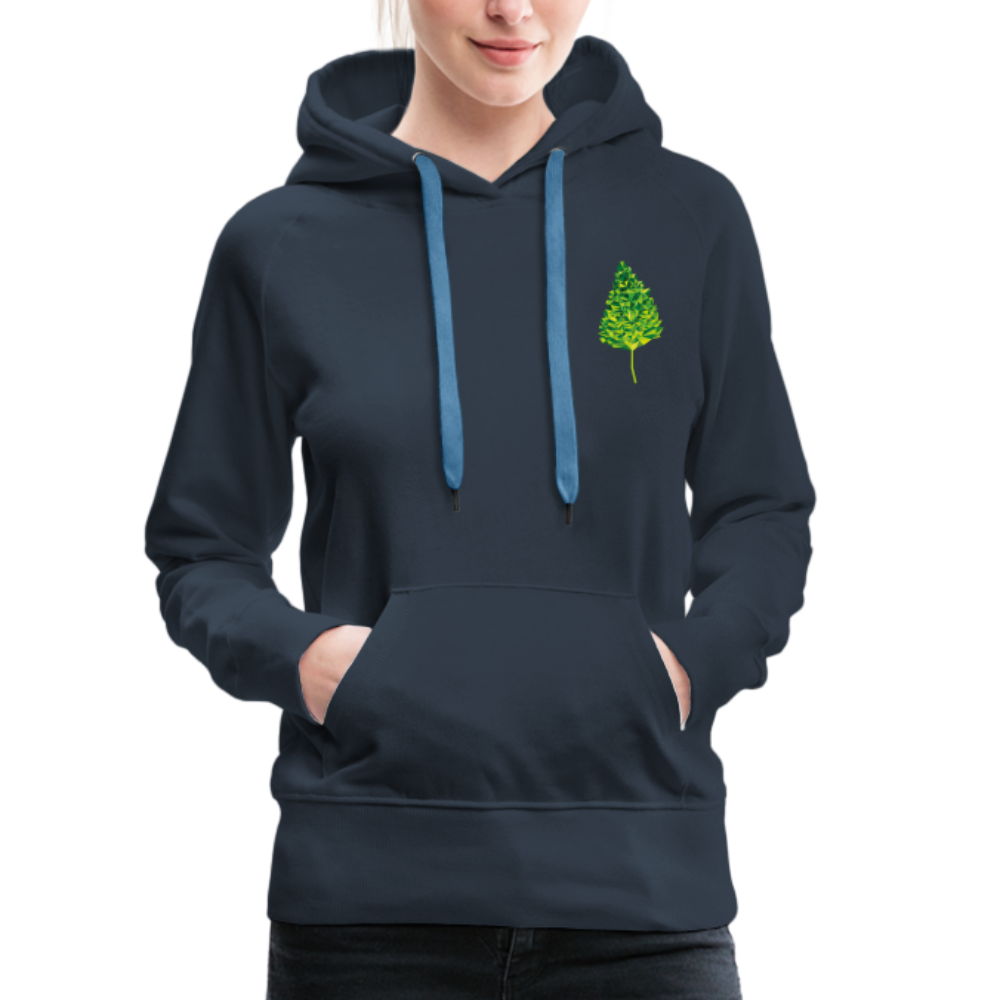 Das Blatt - Frauen Hoodie - Navy