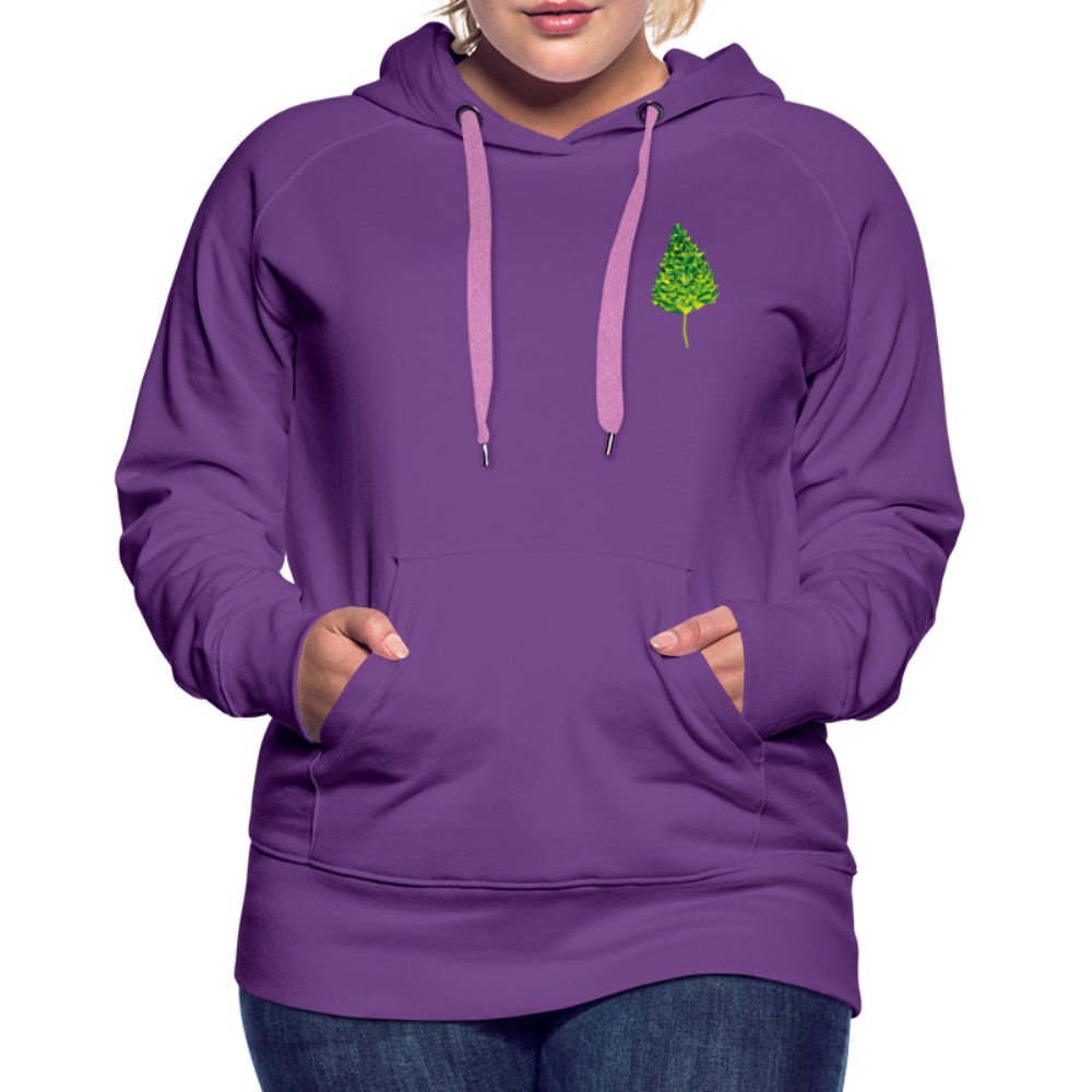 Das Blatt - Frauen Hoodie - Purple
