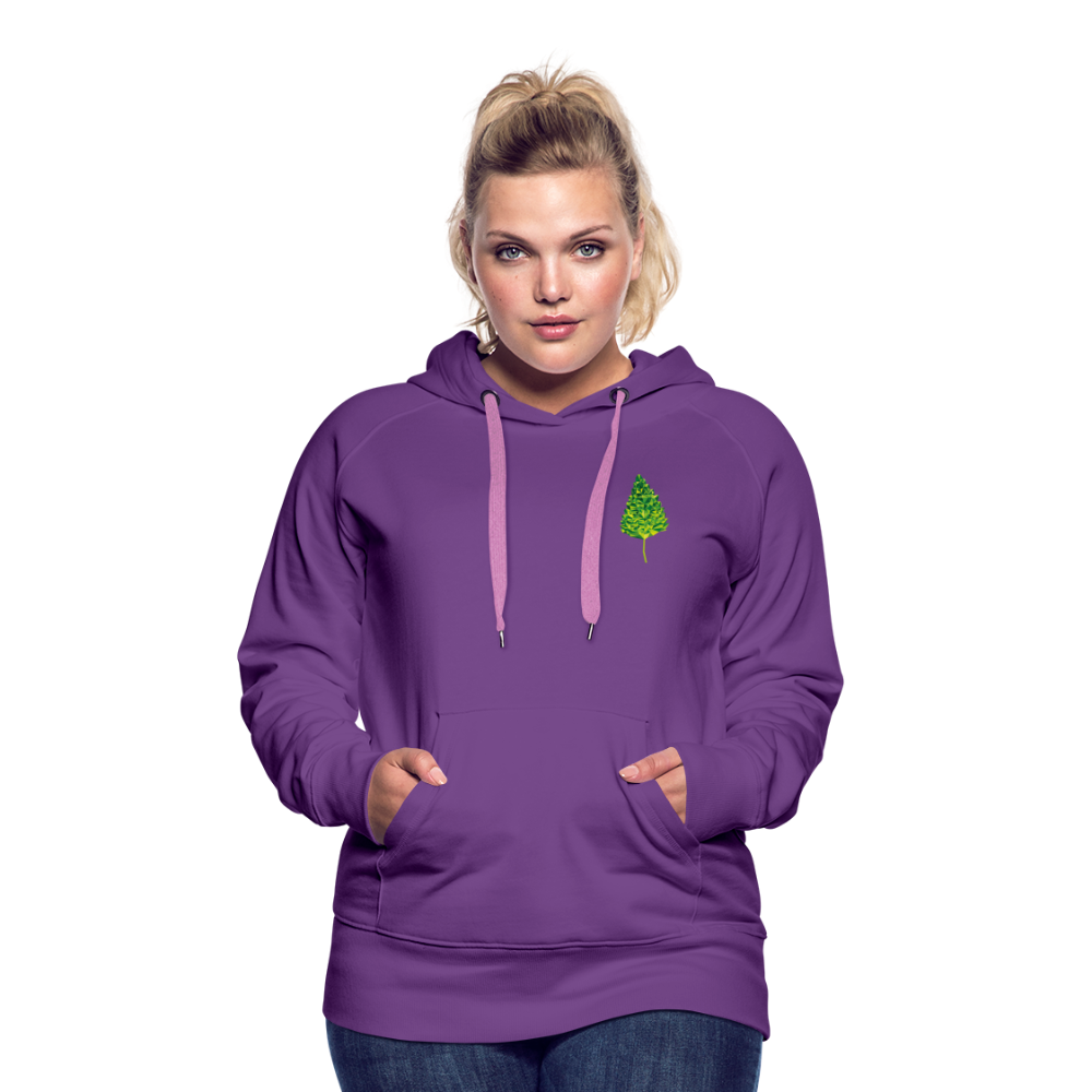 Das Blatt - Frauen Hoodie - Purple