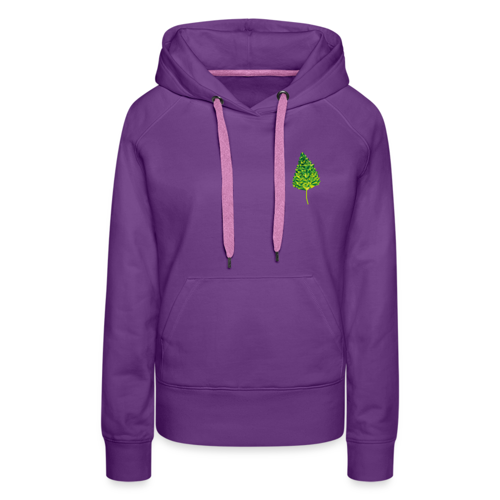 Das Blatt - Frauen Hoodie - Purple