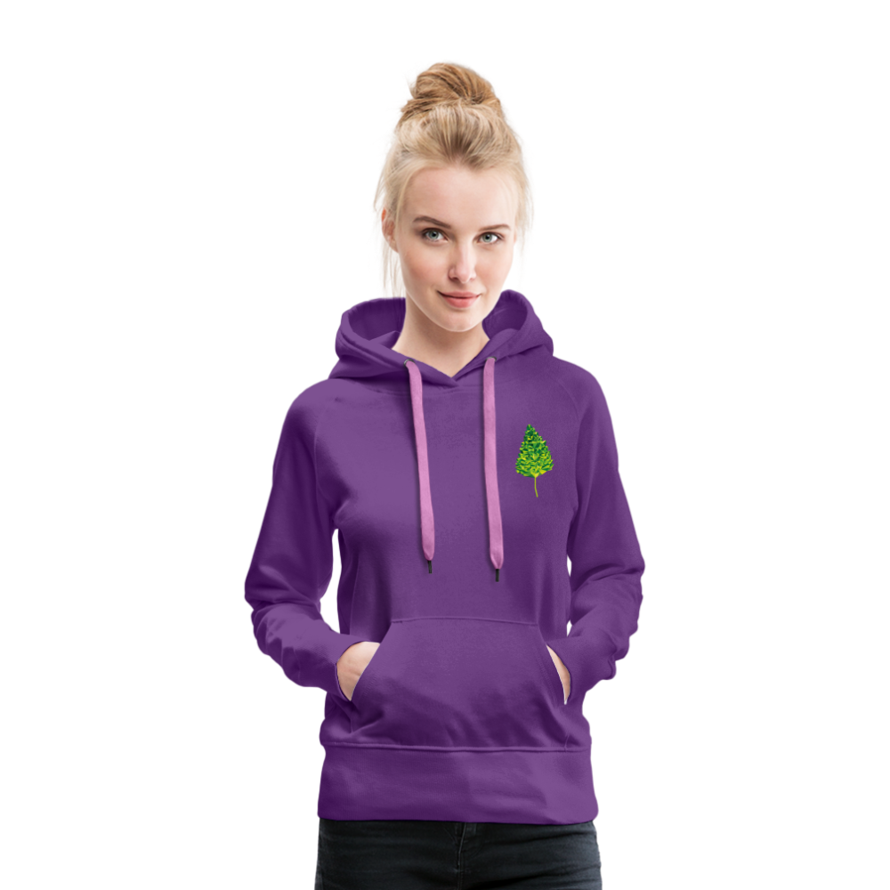 Das Blatt - Frauen Hoodie - Purple
