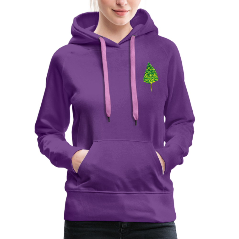 Das Blatt - Frauen Hoodie - Purple