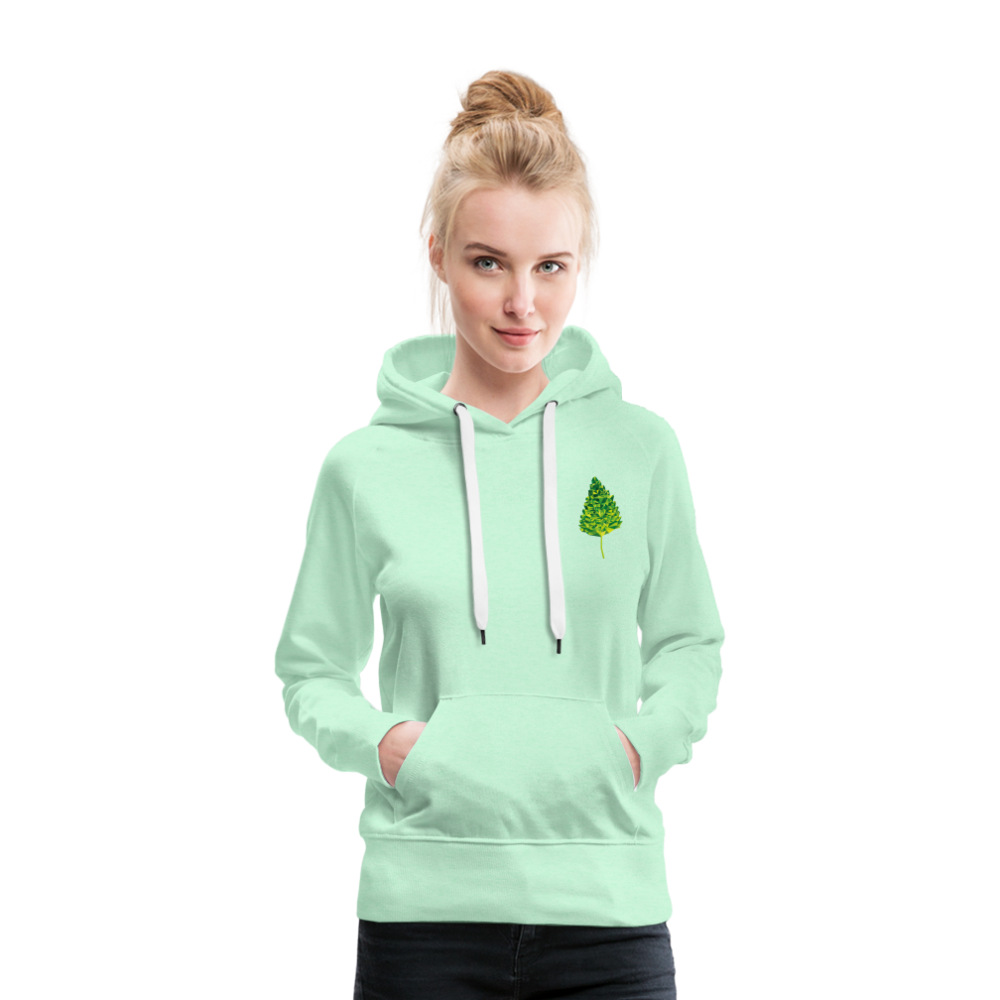Das Blatt - Frauen Hoodie - helles Mintgrün