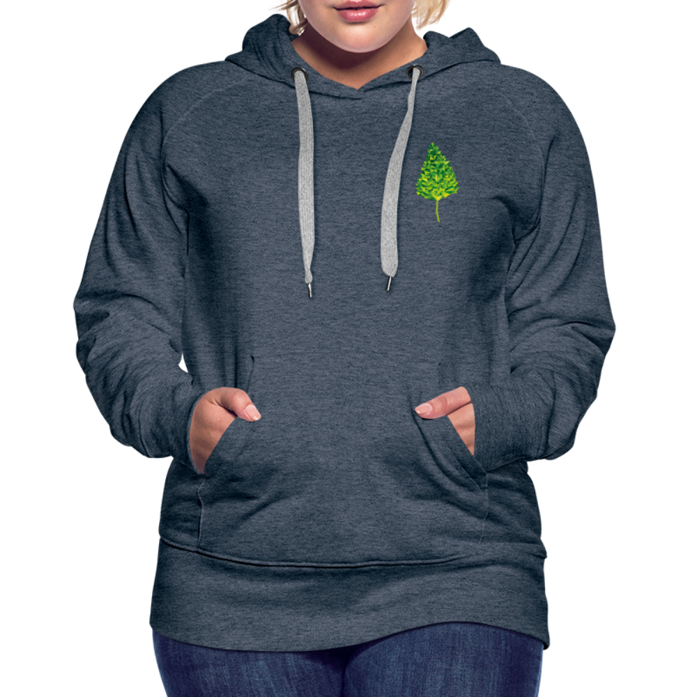 Das Blatt - Frauen Hoodie - Jeansblau