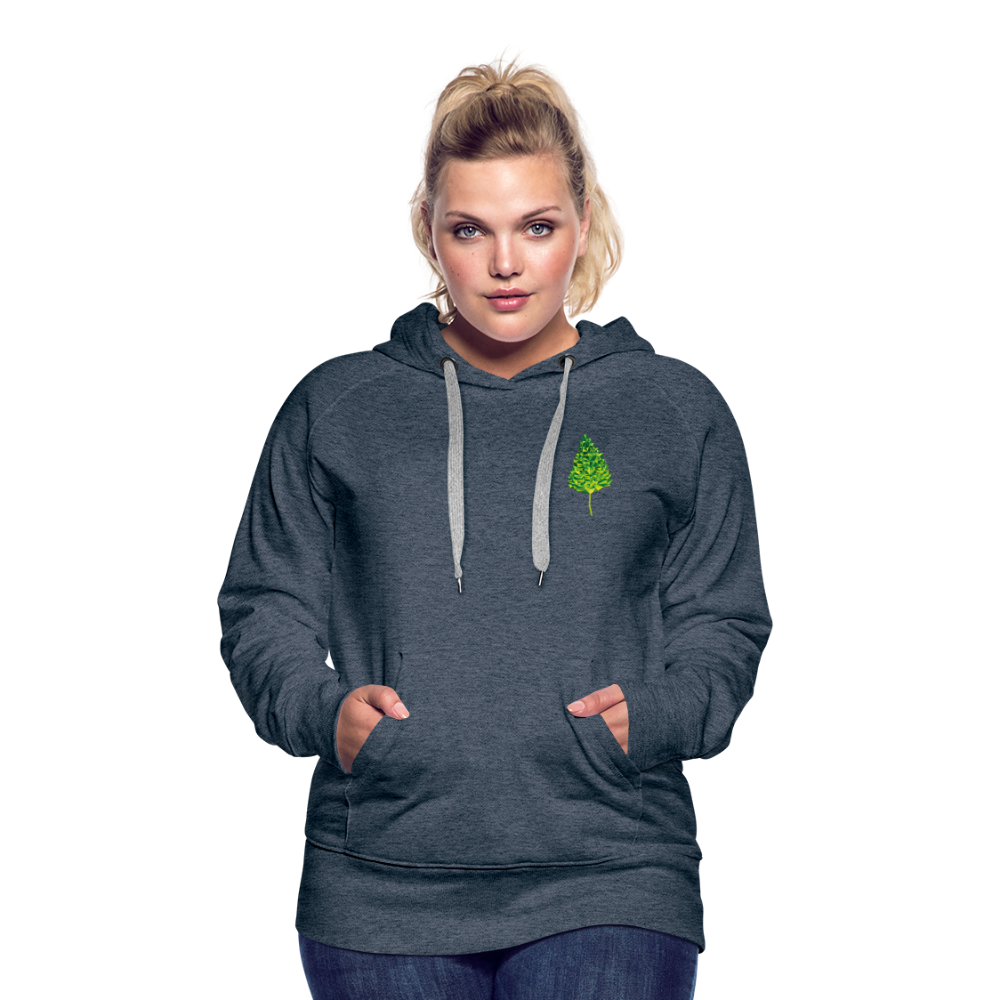 Das Blatt - Frauen Hoodie - Jeansblau