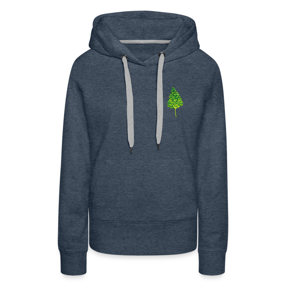 Das Blatt - Frauen Hoodie - Jeansblau