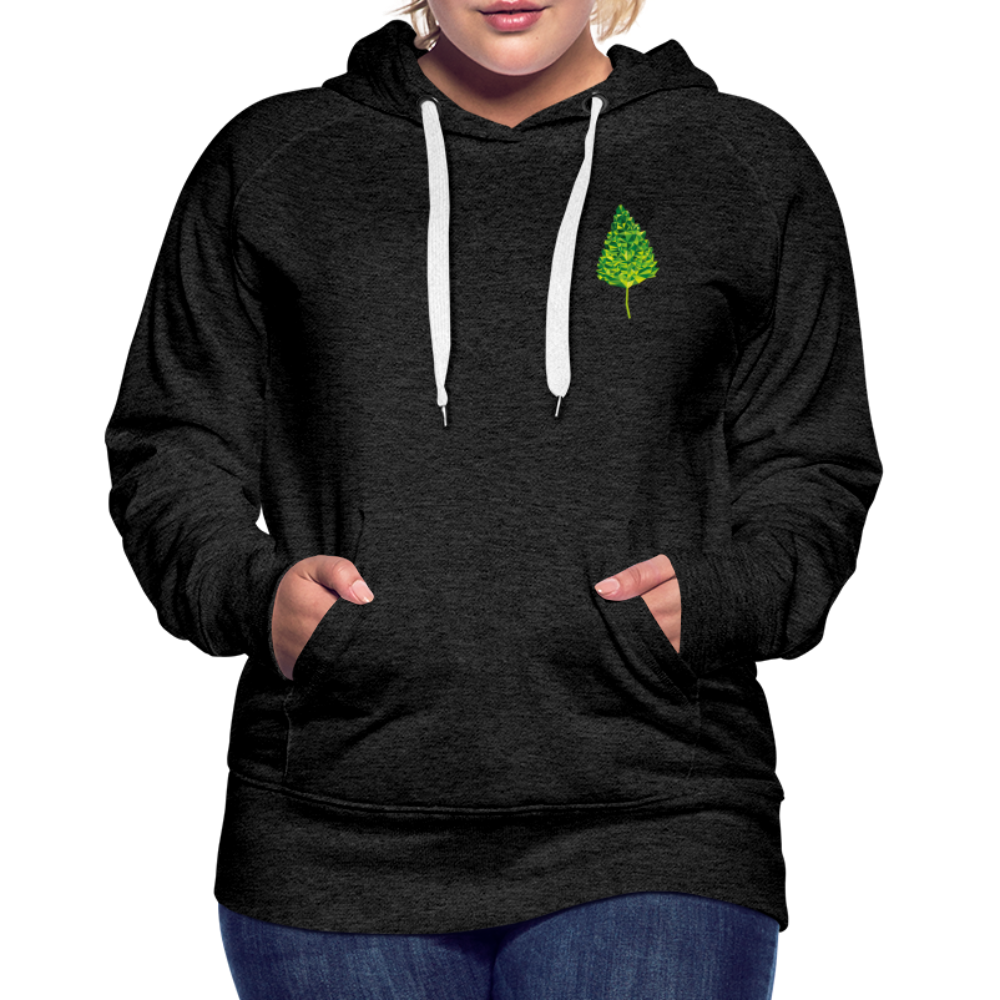 Das Blatt - Frauen Hoodie - Anthrazit