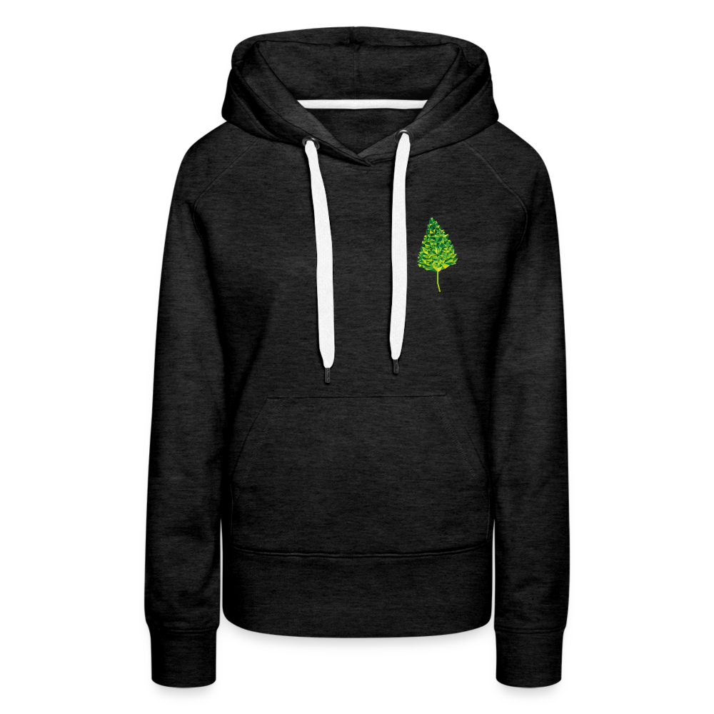 Das Blatt - Frauen Hoodie - Anthrazit