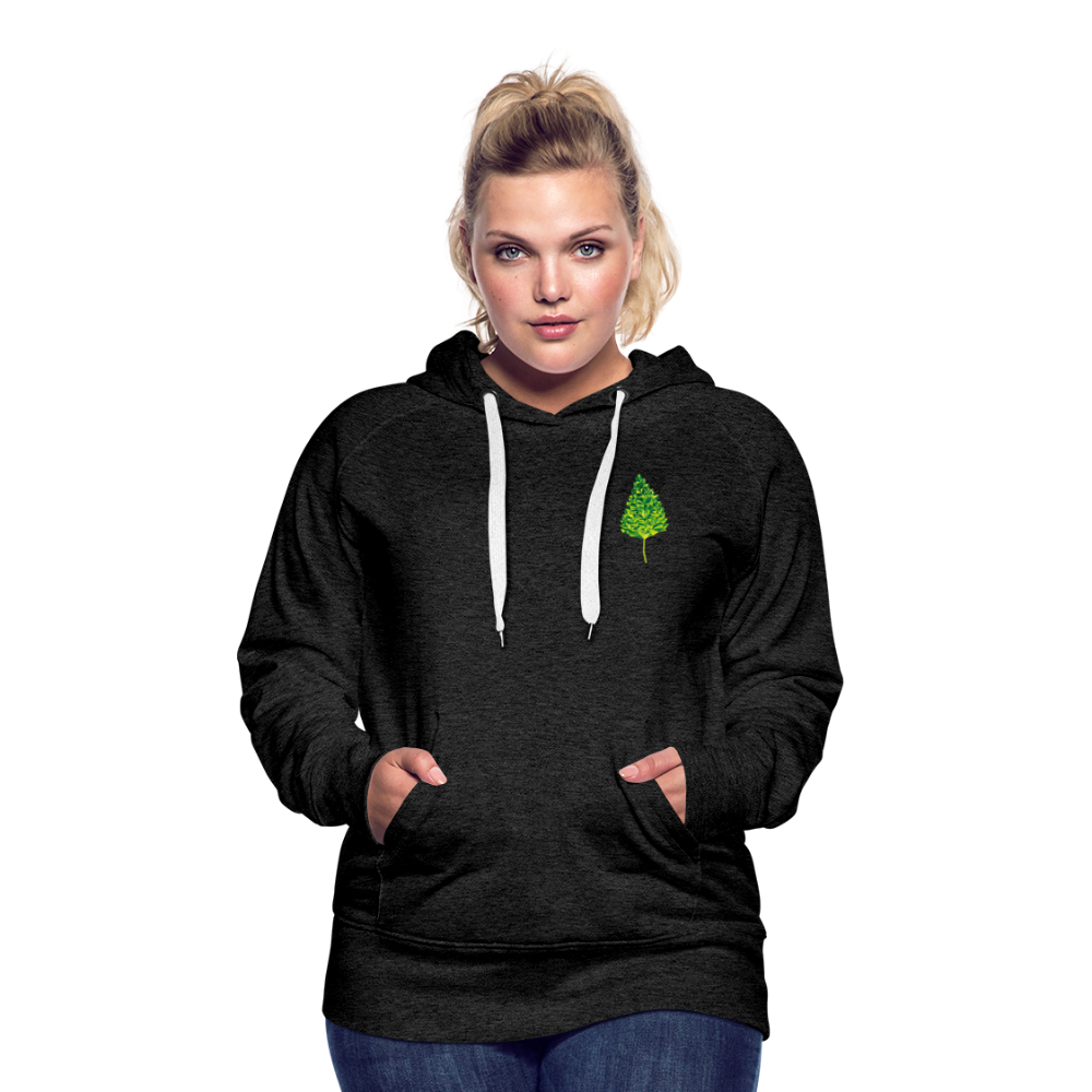 Das Blatt - Frauen Hoodie - Anthrazit