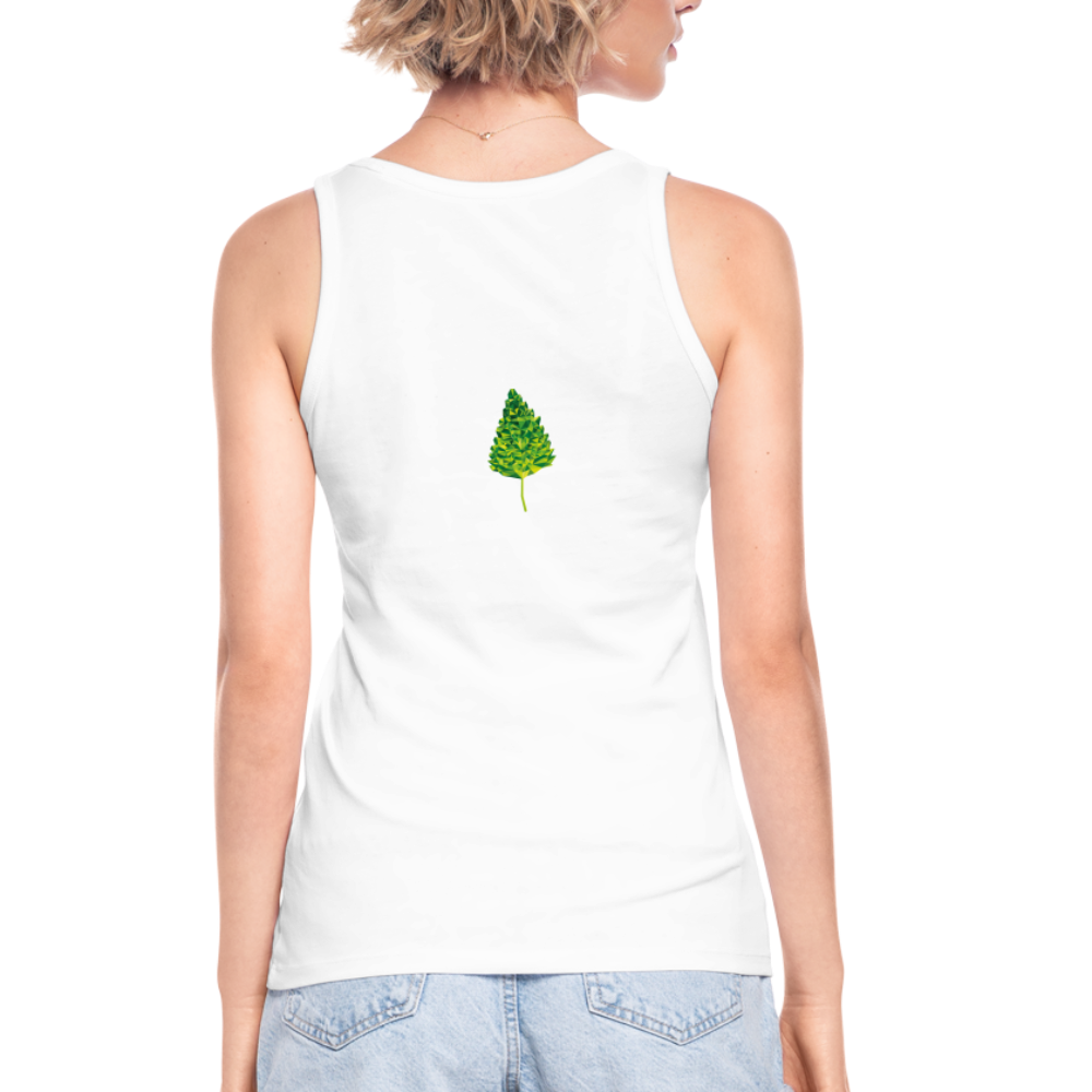 Das Blatt - Frauen Tank Top aus 100% Bio-Baumwolle - weiß