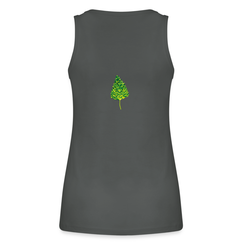 Das Blatt - Frauen Tank Top aus 100% Bio-Baumwolle - Anthrazit