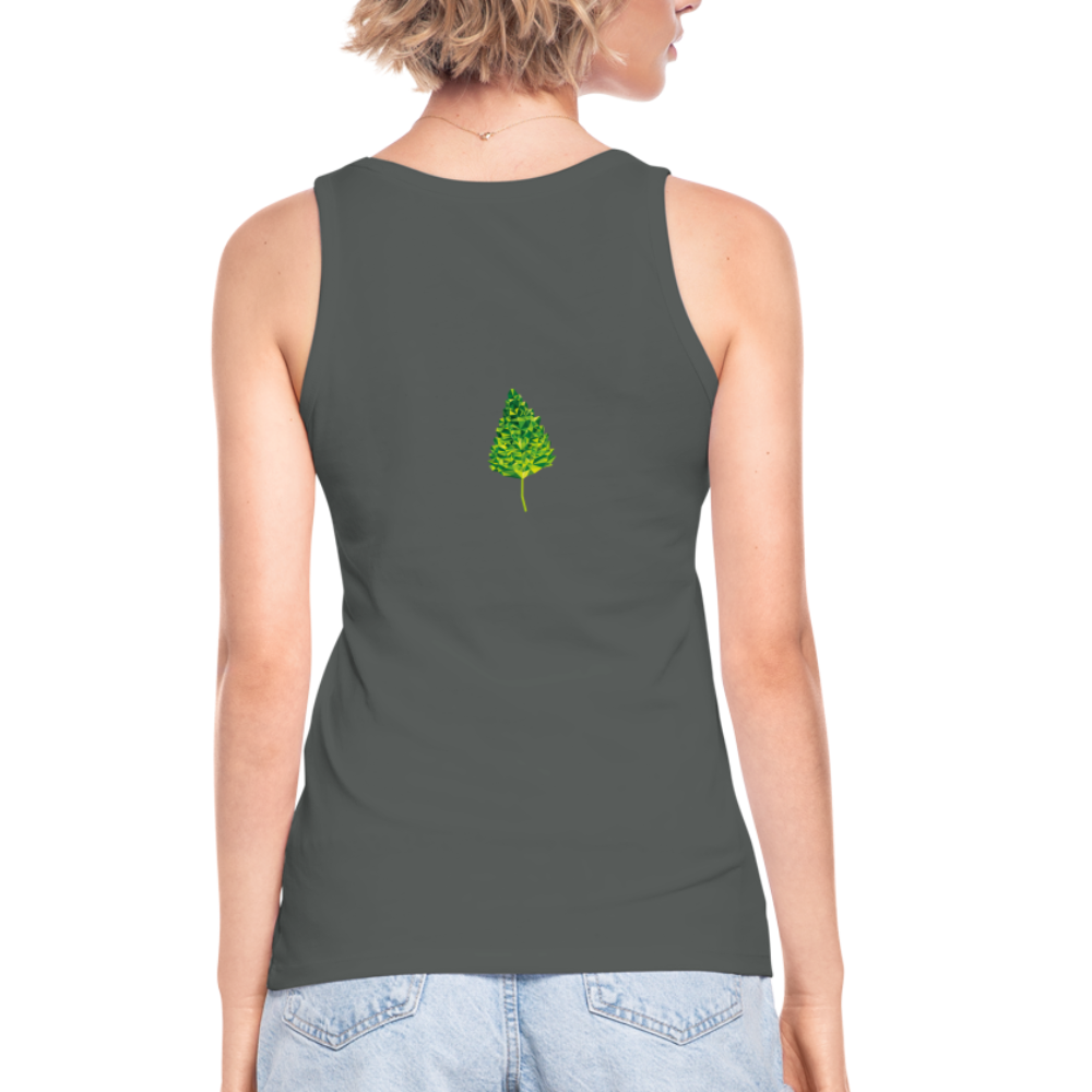 Das Blatt - Frauen Tank Top aus 100% Bio-Baumwolle - Anthrazit