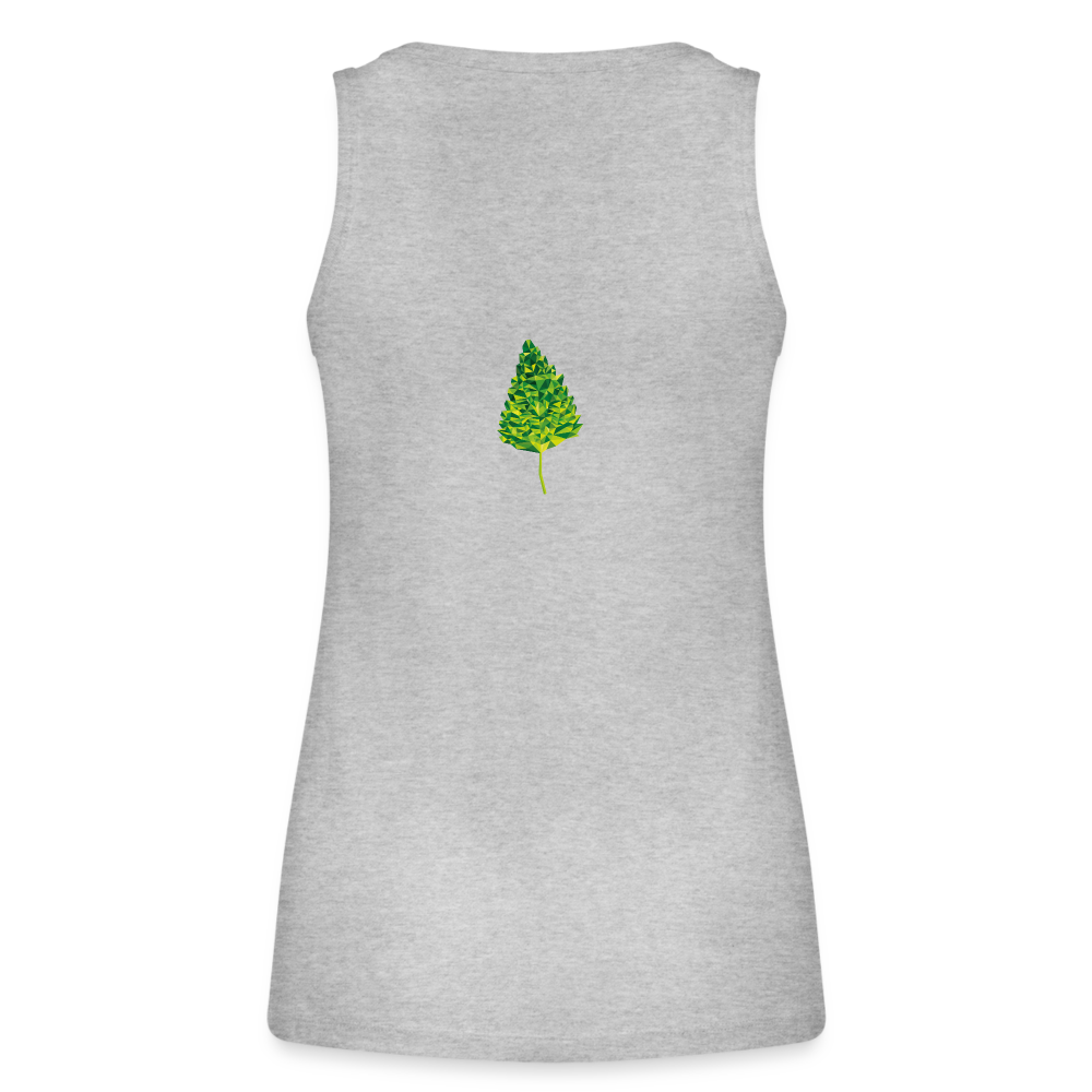 Das Blatt - Frauen Tank Top aus 100% Bio-Baumwolle - Grau meliert