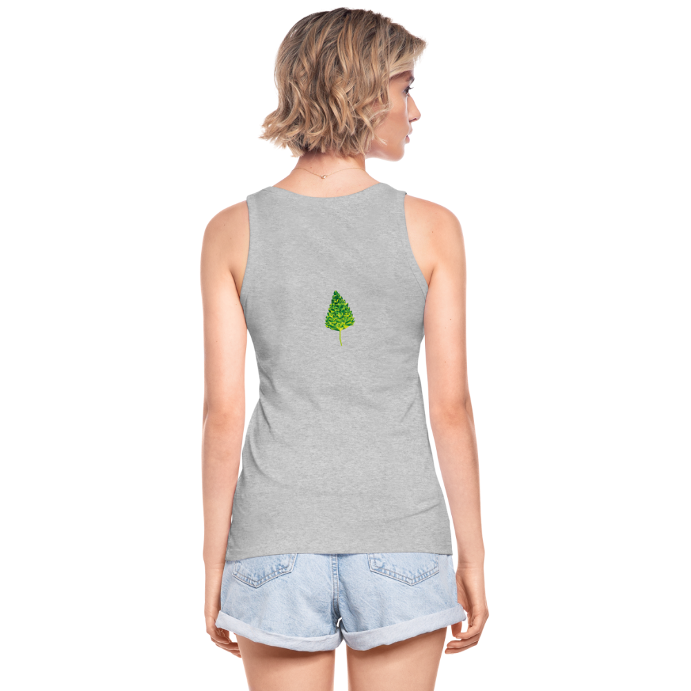Das Blatt - Frauen Tank Top aus 100% Bio-Baumwolle - Grau meliert
