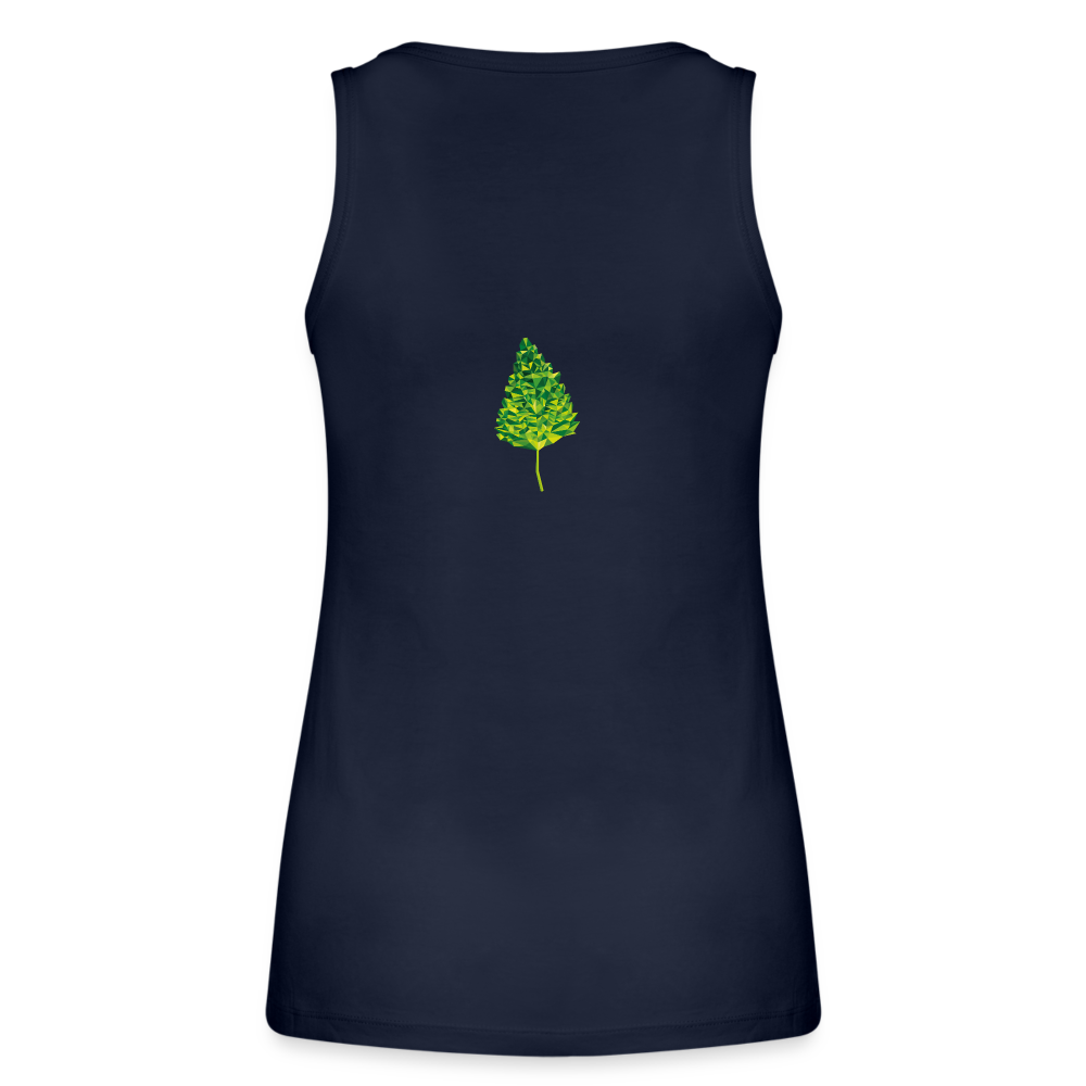 Das Blatt - Frauen Tank Top aus 100% Bio-Baumwolle - Navy