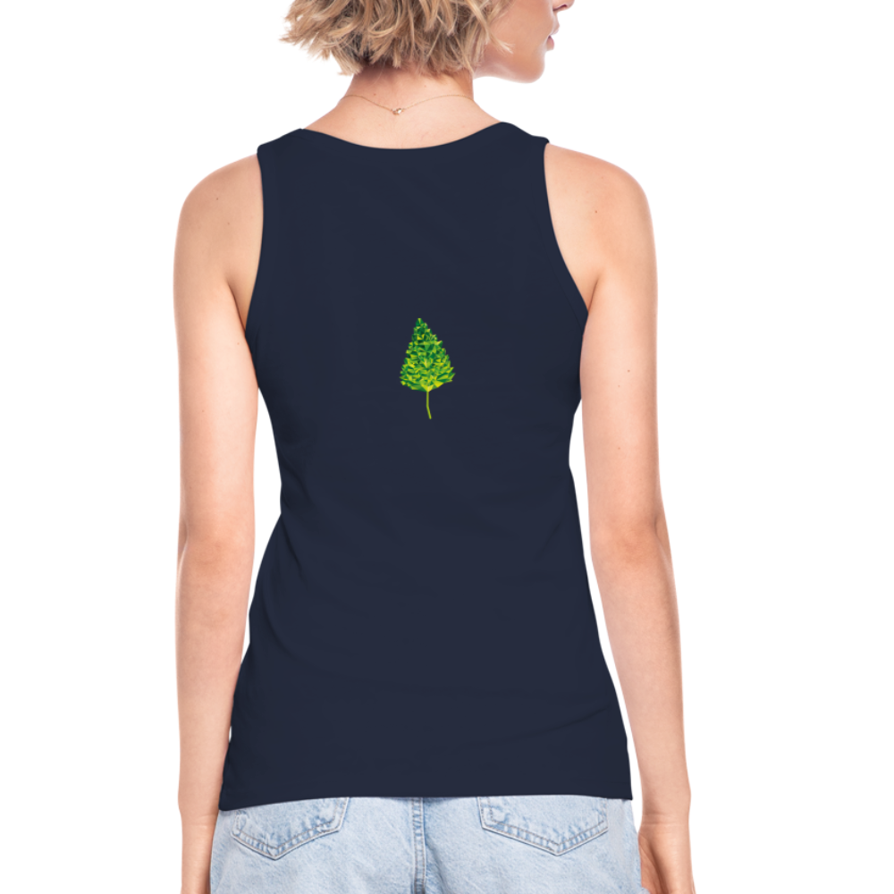Das Blatt - Frauen Tank Top aus 100% Bio-Baumwolle - Navy