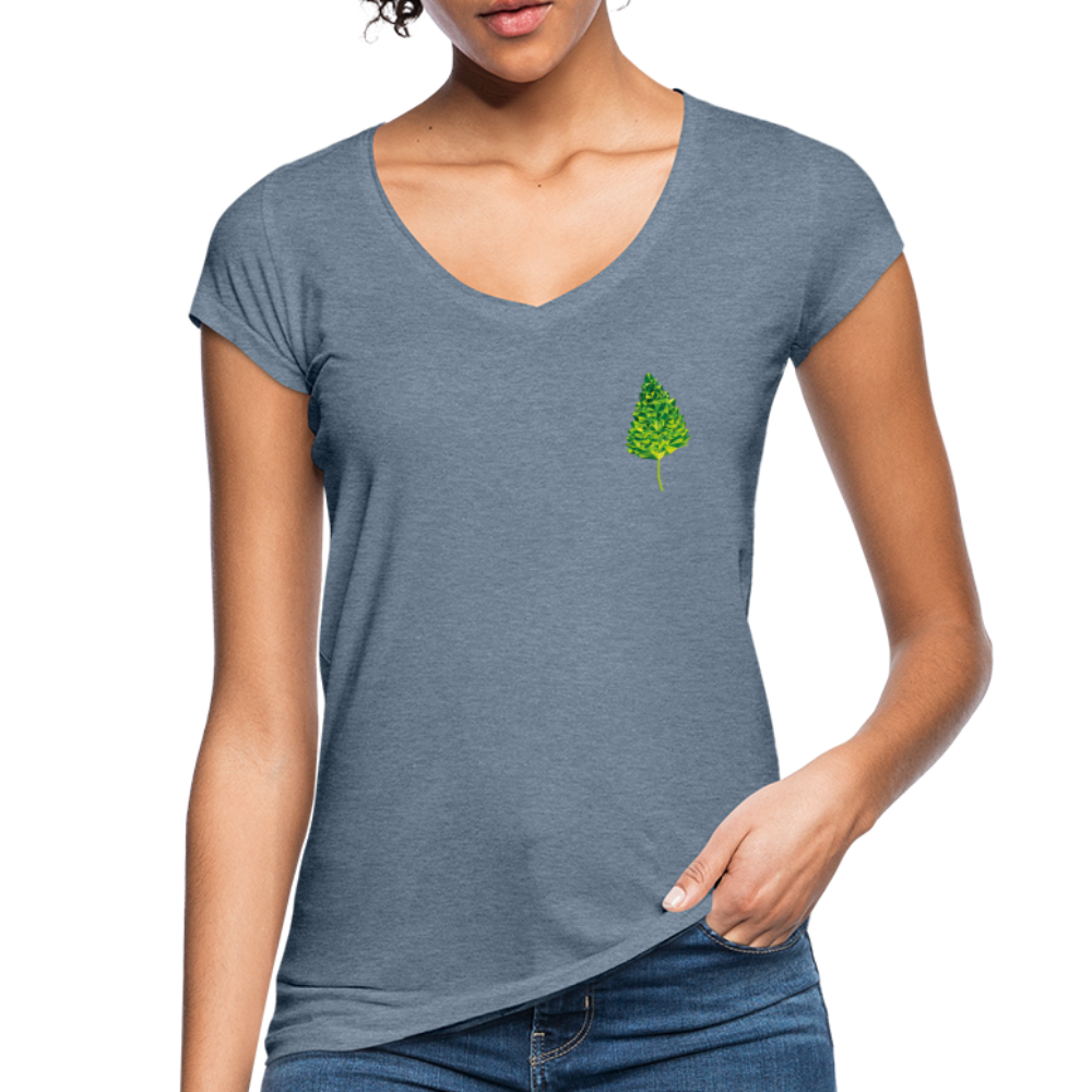 Das Blatt - Frauen Vintage T-Shirt - Vintage Denim