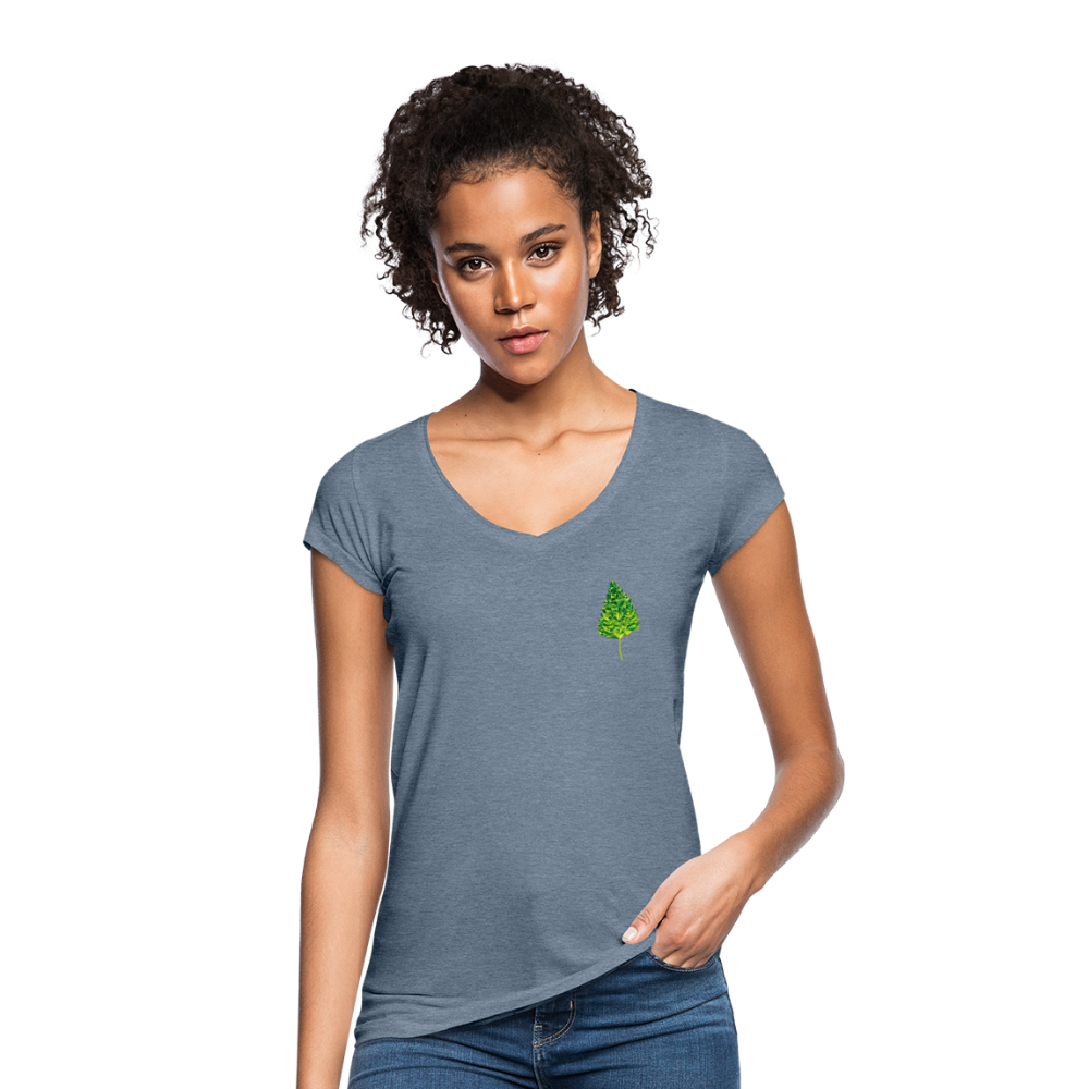 Das Blatt - Frauen Vintage T-Shirt - Vintage Denim