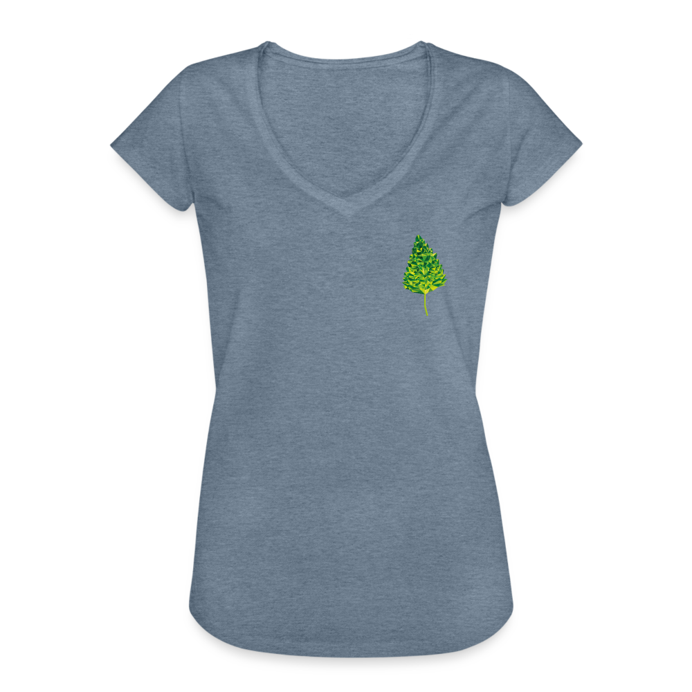 Das Blatt - Frauen Vintage T-Shirt - Vintage Denim