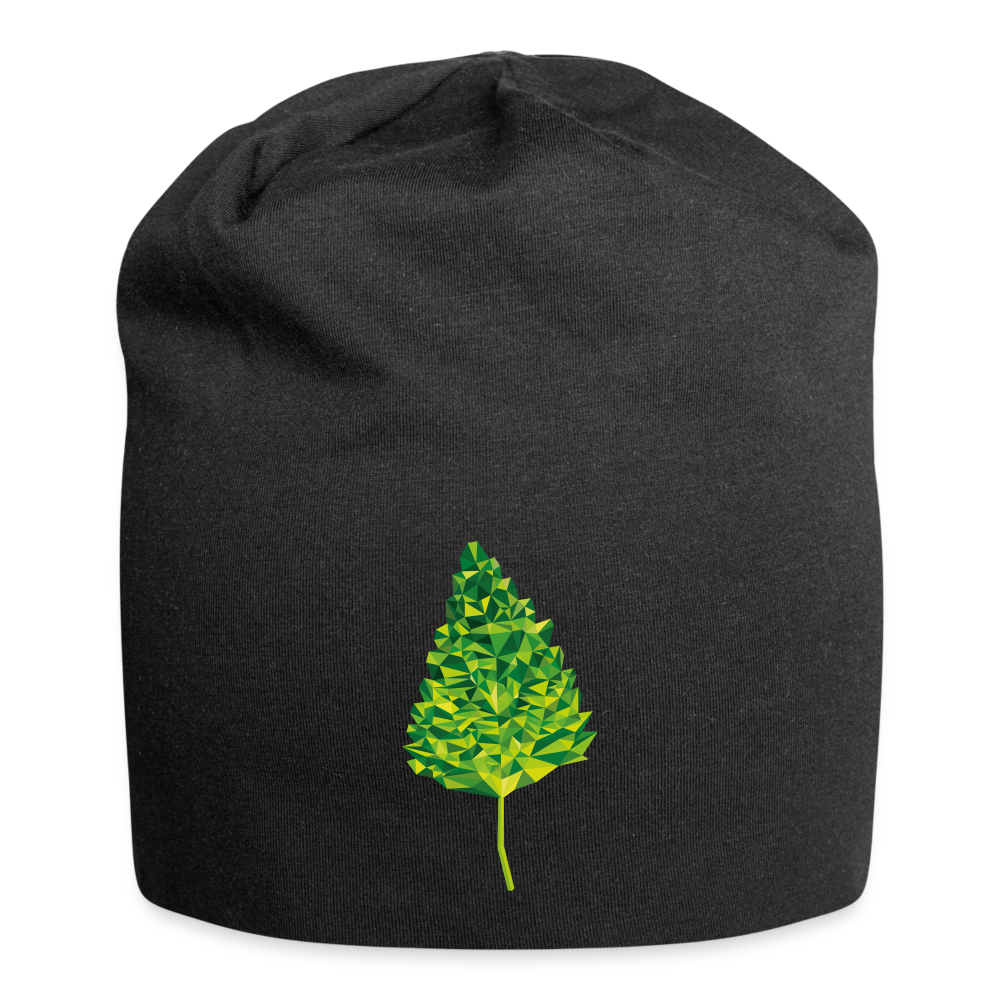 Das Blatt - Jersey-Beanie - Schwarz