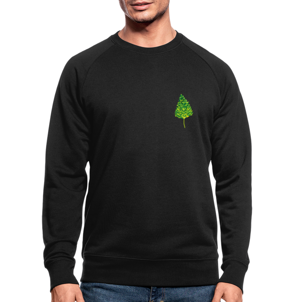 Das Blatt - Männer Bio-Sweatshirt - Schwarz