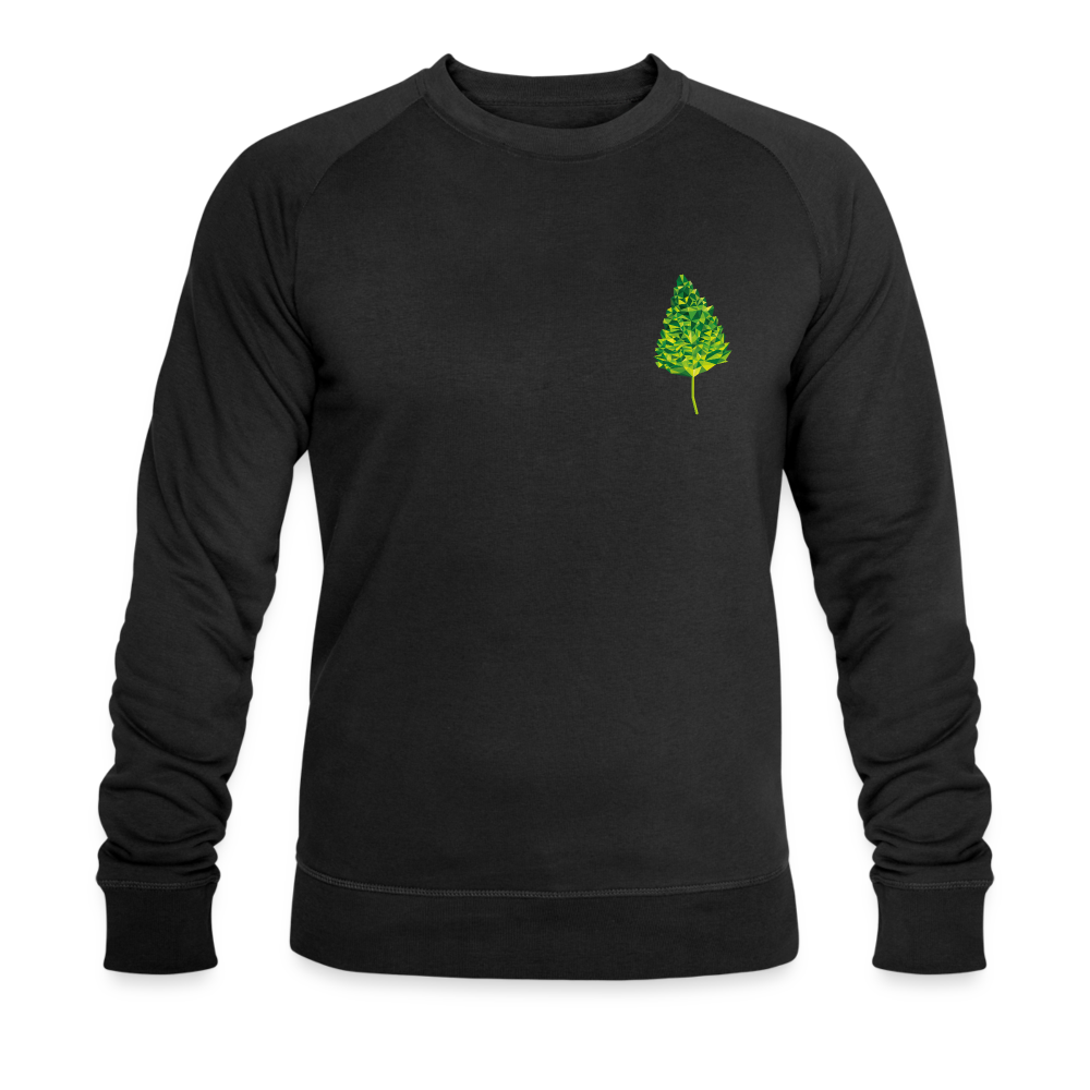 Das Blatt - Männer Bio-Sweatshirt - Schwarz