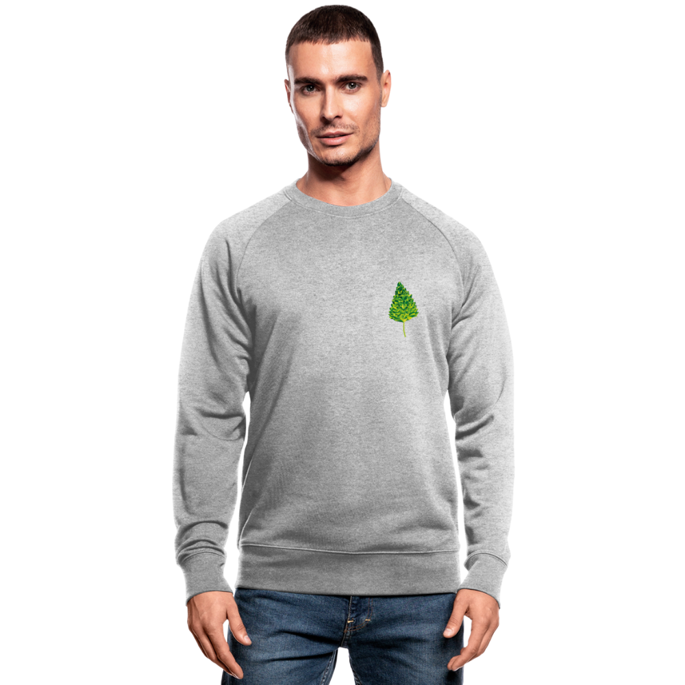 Das Blatt - Männer Bio-Sweatshirt - Grau meliert