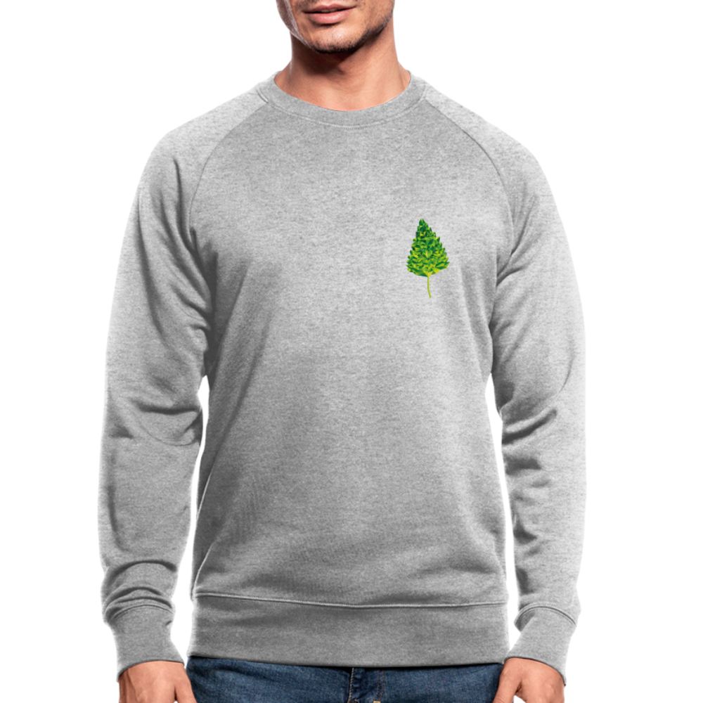 Das Blatt - Männer Bio-Sweatshirt - Grau meliert