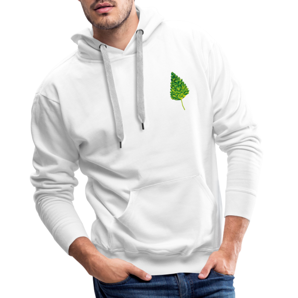 Das Blatt - Männer Hoodie - weiß