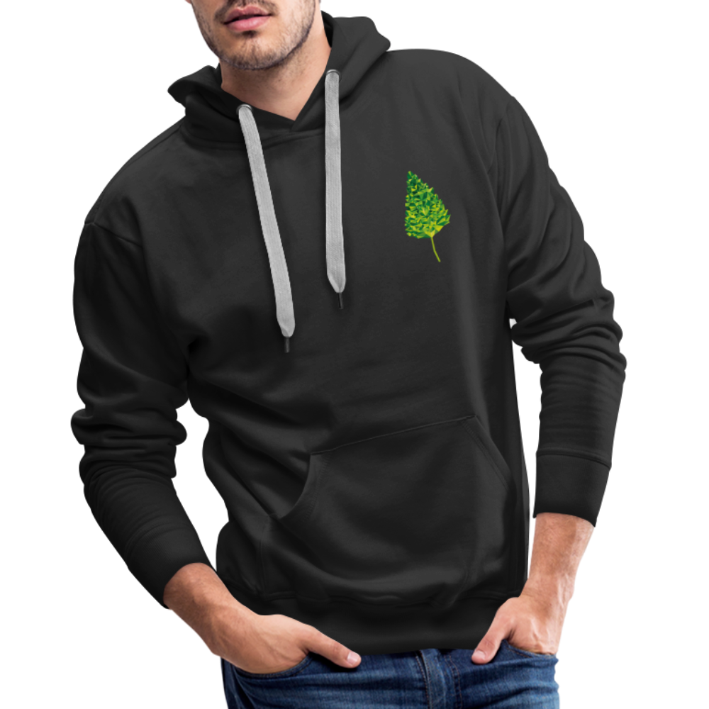 Das Blatt - Männer Hoodie - Schwarz